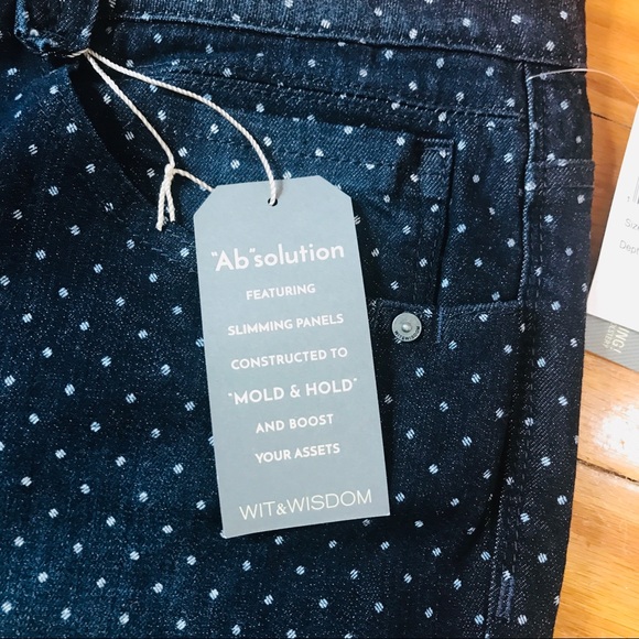 Size 22W | Wit & Wisdom Denim Polka Dot Jeans - Picture 6 of 16